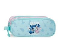 Joumma Disney Stitch Beach & Love Neceser Dos Compartimentos Turquesa Verde 23x9x7 cm Poliéster