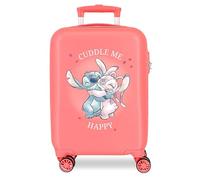 Joumma Disney Stitch Cuddle me Maleta de Cabina Rosa 38x55x20 cms Rígido 2 kgs Cierre de combinación Lateral ABS 2 kgs 34 L Equipaje de Mano