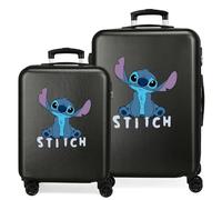 Trolley disney abs luggage set 2/ 55-65cm.4r. stitch cute negro Talla única