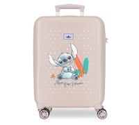 Joumma Disney Stitch from Hawaii Maleta de Cabina Beige 38x55x20 cms Rígido 2 kgs Cierre de combinación Lateral ABS 2 kgs 35L Equipaje de Mano