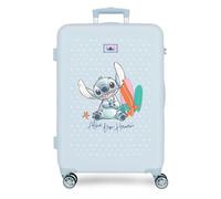 Joumma Disney Stitch from Hawaii Maleta Mediana Azul 46x65x23 cms Rígido 3 kgs Cierre de combinación Lateral ABS 3 kgs 56L