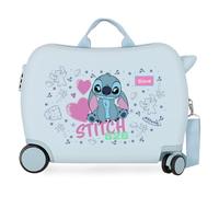 Joumma Disney Stitch Hearts Maleta Infantil Azul 50x38x20 cms Rígido 2,05 kgs Cierre de combinación Lateral ABS 2,05 kgs 34L Equipaje de Mano