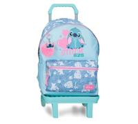 Joumma Disney Stitch Hearts Mochila con Carro 15,6" Azul 31,5x44x15 cms Poliéster 21,12L