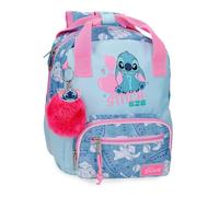 Joumma Disney Stitch Hearts Mochila de Paseo Azul 23x28x10 cms Poliéster 6,44L