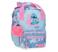 Joumma Disney Stitch Hearts Mochila de Paseo Azul 23x28x10 cms Poliéster 6,44L
