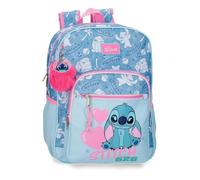 Disney Mochila escolar Stitch Hearts 15" Azul 30x38x12 cm Poliéster 13,68 L