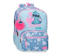 Joumma Disney Stitch Hearts Mochila Escolar Doble Compartimento 15,6" Azul 32x44x17 cms Poliéster 23,94L