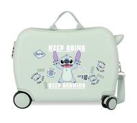 Joumma Disney Stitch Keep Going Maleta Infantil Verde 50x38x20 cms Rígido 2,05 kgs Cierre de combinación Lateral ABS 2,05 kgs 34L Equipaje de Mano