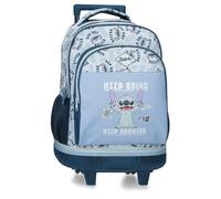 Joumma Disney Stitch Keep Going Mochila 2 Ruedas Azul 32x45x21 cm Poliéster 30,24L
