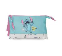 Joumma disney stitch little destruction estuche triple turquesa verde