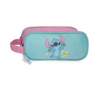 Joumma Disney Stitch Little Destruction Estuche Triple Turquesa Verde 22x10x9 cm PVC