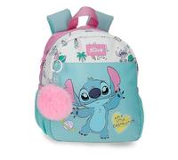 Joumma Disney Stitch Little Destruction Mochila Guardería Turquesa Verde 19x26x10 cm PVC 4,94L
