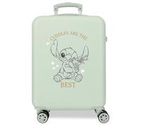 Joumma Disney Stitch Maleta de Cabina Verde 38x55x20 cms Rígido 2 kgs Cierre de combinación Lateral ABS 2 kgs 35L Equipaje de Mano