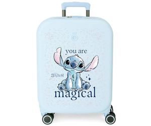 Joumma Disney Stitch You Are Magical Maleta de Cabina Azul 40x55x20 cms Rígida ABS Cierre TSA 37L 2,74 kgs 4 Ruedas Dobles Equipaje Mano