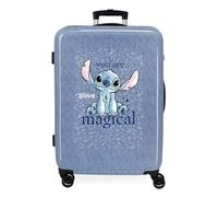 Joumma Disney Stitch You Are Magical Maleta Mediana Azul 46x65x23 cms Rígido 3 kgs Cierre de combinación Lateral ABS 3 kgs 56LExtensible