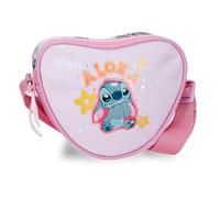 Joumma Disney Stitch You & Me Bandolera Malva 17x14,5x4 cm Poliéster