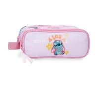 Joumma Disney Stitch You & Me Estuche Doble Malva 23x9x7 cm Poliéster