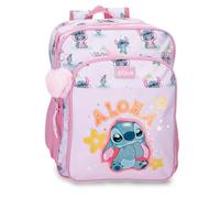 Joumma Disney Stitch You & Me Mochila Escolar Doble Compartimento Malva 30x40x13 cm Poliéster 15,6L