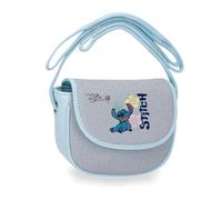 Joumma Disney Tiki Stitch Bandolera con Solapa Denim 16x14x5 cm PU y Poliéster