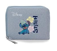 Joumma Disney Tiki Stitch Billetero con Monedero Denim 12x9x2,5 cm PU y Poliéster