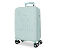 Joumma Disney Traveling with Minnie Maleta de Cabina Turquesa Azul 36x55x20 cm Rígida ABS Cierre de combinación Integrado 32L 2,4kg 4 Ruedas Dobles Equipaje de Mano
