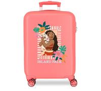 Joumma Disney Vaiana Sea Vibes Maleta de Cabina Coral 38x55x20 cm Rígida ABS Cierre de combinación Lateral 34L 2,6kg 4 Ruedas Dobles Equipaje de Mano