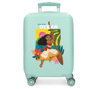 Joumma Disney Vaiana Sea Vibes Maleta de Cabina Turquesa Azul 33x50x20 cm Rígida ABS Cierre de combinación Lateral 28L 2,2kg 4 Ruedas Dobles Equipaje de Mano