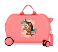 Joumma Disney Vaiana Sea Vibes Maleta Infantil Coral 45x31x20 cm Rígida ABS 24,6L 1,76kg 2 Ruedas Dobles Equipaje de Mano