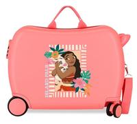 Joumma Disney Vaiana Sea Vibes Maleta Infantil Coral 50x38x20 cm Rígida ABS Cierre de combinación Lateral 34L 2,1kg 2 Ruedas Dobles Equipaje de Mano