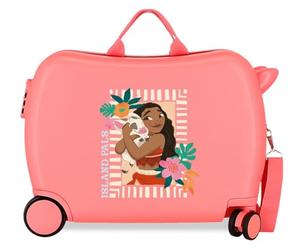 Joumma Disney Vaiana Sea Vibes Maleta Infantil Coral 50x38x20 cm Rígida ABS Cierre de combinación Lateral 34L 2,1kg 2 Ruedas Dobles Equipaje de Mano