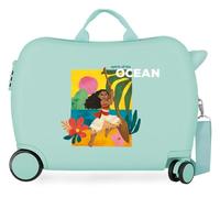 Joumma Disney Vaiana Sea Vibes Maleta Infantil Turquesa Azul 50x38x20 cm Rígida ABS Cierre de combinación Lateral 34L 2,1kg 2 Ruedas Dobles Equipaje de Mano