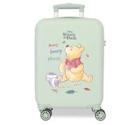 Joumma Disney Winnie The Pooh Maleta de Cabina Verde 33x50x20 cm Rígida ABS Cierre de combinación Lateral 28L 2,2kg 4 Ruedas Dobles Equipaje de Mano