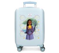 Joumma Disney Wish Watch us Shine Maleta de Cabina Azul 33x50x20 cms Rígida ABS Cierre de combinación Lateral 28,4L 2 kgs 4 Ruedas Dobles Equipaje Mano