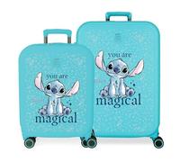 Joumma Disney You Are Magical Juego de Maletas Azul 55/70 cms Rígido 7,54 kgs Cierre TSA Integrado ABS 7,54 kgs 116L Equipaje de Mano