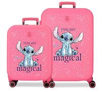 Joumma Disney You Are Magical Juego de Maletas Fucsia 55/70 cms Rígido 7,54 kgs Cierre TSA Integrado ABS 7,54 kgs 116L Equipaje de Mano