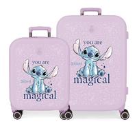 Joumma Disney You Are Magical Juego de Maletas Lila 55/70 cms Rígido 7,54 kgs Cierre TSA Integrado ABS 7,54 kgs 116L Equipaje de Mano