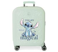Joumma Disney You Are Magical Maleta de Cabina Verde 40x55x20 cms Rígido 2,74 kgs Cierre TSA Integrado ABS 2,74 kgs 37L Extensible Equipaje de Mano