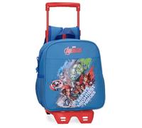 Joumma Marvel Avengers Heroes Mochila Preescolar con Carro Azul 23x25x10 cms Poliéster 5,25L