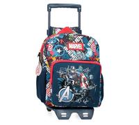 Joumma Marvel Avengers Legendary Mochila Preescolar con Carro Azul 23x28x10 cms Poliéster 6,44L