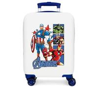 Joumma Marvel Avengers Power Squad Maleta de Cabina Blanco 33x50x20 cm Rígida ABS Cierre de combinación Lateral 28L 2,2kg 4 Ruedas Dobles Equipaje de Mano