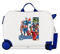 Joumma Marvel Avengers Power Squad Maleta Infantil Blanco 50x38x20 cm Rígida ABS Cierre de combinación Lateral 34L 2,1kg 2 Ruedas Dobles Equipaje de Mano