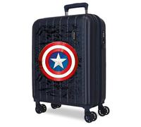 Joumma Marvel Captain America Maleta de Cabina Azul 40x55x20 cms rígida 2,8 kgs Cierre TSA Integrado ABS 2,8 kgs 37L Extensible Equipaje de Mano