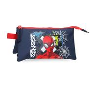 Joumma Marvel Grafity of Spiderman Estuche Triple Marino 22x12x5 cm Poliéster