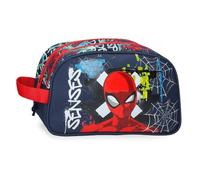 Disney Neceser Marvel Grafity Spiderman – 2 compartimentos, adaptable, 26x16x12 cm, poliéster