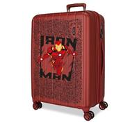 Joumma Marvel Ironman Maleta Mediana Rojo 48x65x27 cms rígida 3,5 kgs Cierre TSA Integrado ABS 3,5 kgs 72L Extensible