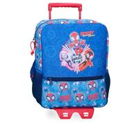 Joumma Marvel Power of 3 Mochila Escolar con Carro Azul 25x32x12 cms Poliéster 9,8L