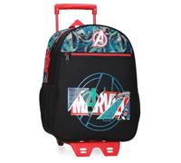 Marvel Joumma Shield Mochila Escolar con Carro Negro 27x33x11 cms Poliéster 9,8L