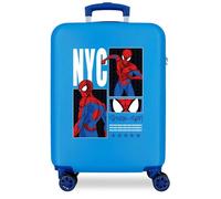 Joumma Marvel Spider-Man Urban Hero Maleta de Cabina Azulon 38x55x20 cm Rígida ABS Cierre de combinación Lateral 34L 2,6kg 4 Ruedas Dobles Equipaje de Mano