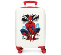 Joumma Marvel Spider-Man Urban Hero Maleta de Cabina Blanco 33x50x20 cm Rígida ABS Cierre de combinación Lateral 28L 2,2kg 4 Ruedas Dobles Equipaje de Mano