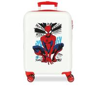Joumma Marvel Spider-Man Urban Hero Maleta de Cabina Blanco 38x55x20 cm Rígida ABS Cierre de combinación Lateral 34L 2,6kg 4 Ruedas Dobles Equipaje de Mano